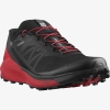 Кроссовки Salomon SENSE RIDE 4 Black/Goji Berry/Phantom - Спортик - магазин велосипедов и спортивных товаров