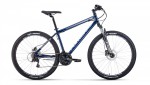 Велосипед Forward Sporting 27.5 3.0 disc Black Blue - Спортик - магазин велосипедов и спортивного инвентаря