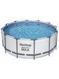 Бассейн каркасный Bestway Steel Pro MAX  366×122 см фильтр-насос лестница тент круглый - Спортик - магазин велосипедов и спортивных товаров