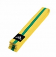  Пояс для единоборств Adidas 240 см жёлто-зелен. Striped Belt			 - Спортик - магазин велосипедов и спортивного инвентаря