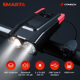 Фонарь передний интеллектуальный COMIRON "SMART4"  - Спортик - магазин велосипедов и спортивных товаров