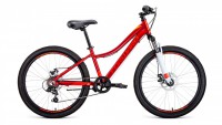 Велосипед Forward Jade 24 2.0 disc (2022) Red - Спортик - магазин велосипедов и спортивного инвентаря