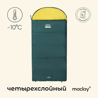 Спальный мешок maclay camping comfort cold, одеяло, 4 слоя, левый, 185х90 см, -10/+5°С - Спортик - магазин велосипедов и спортивных товаров