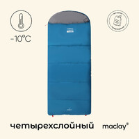 Спальный мешок maclay camping comfort cold, одеяло, 4 слоя, правый, 220х90 см, -10/+5°С - Спортик - магазин велосипедов и спортивных товаров