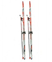 Лыжный комплект STC (75мм) 140 Step с палками - Спортик - магазин велосипедов и спортивного инвентаря