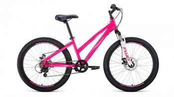 Велосипед  Forward Iris 24 2.0 disc (2020) Pink - Спортик - магазин велосипедов и спортивного инвентаря