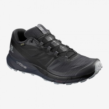 Кроссовки Salomon Sense Ride 2 GTX Invivsible Fit Stormy Ebony / Black / Quarry - Спортик - магазин велосипедов и спортивных товаров