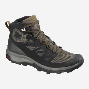 Ботинки Salomon OUTLINE MID GTX OUTLINE MID GTX  Black/Beluga/Capers - Спортик - магазин велосипедов и спортивного инвентаря