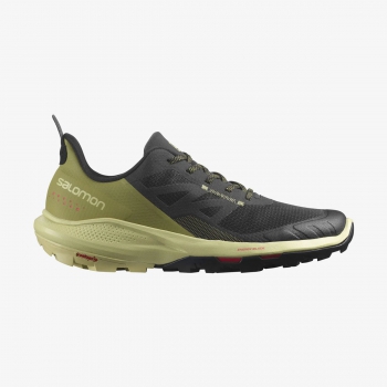 Кроссовки Salomon OUTPULSE Black/Leek Green/Poppy Red - Спортик - магазин велосипедов и спортивного инвентаря