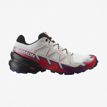 Кроссовки Salomon SPEEDCROSS 6 W White/Sparkling Grape/Fiery Red - Спортик - магазин велосипедов и спортивного инвентаря